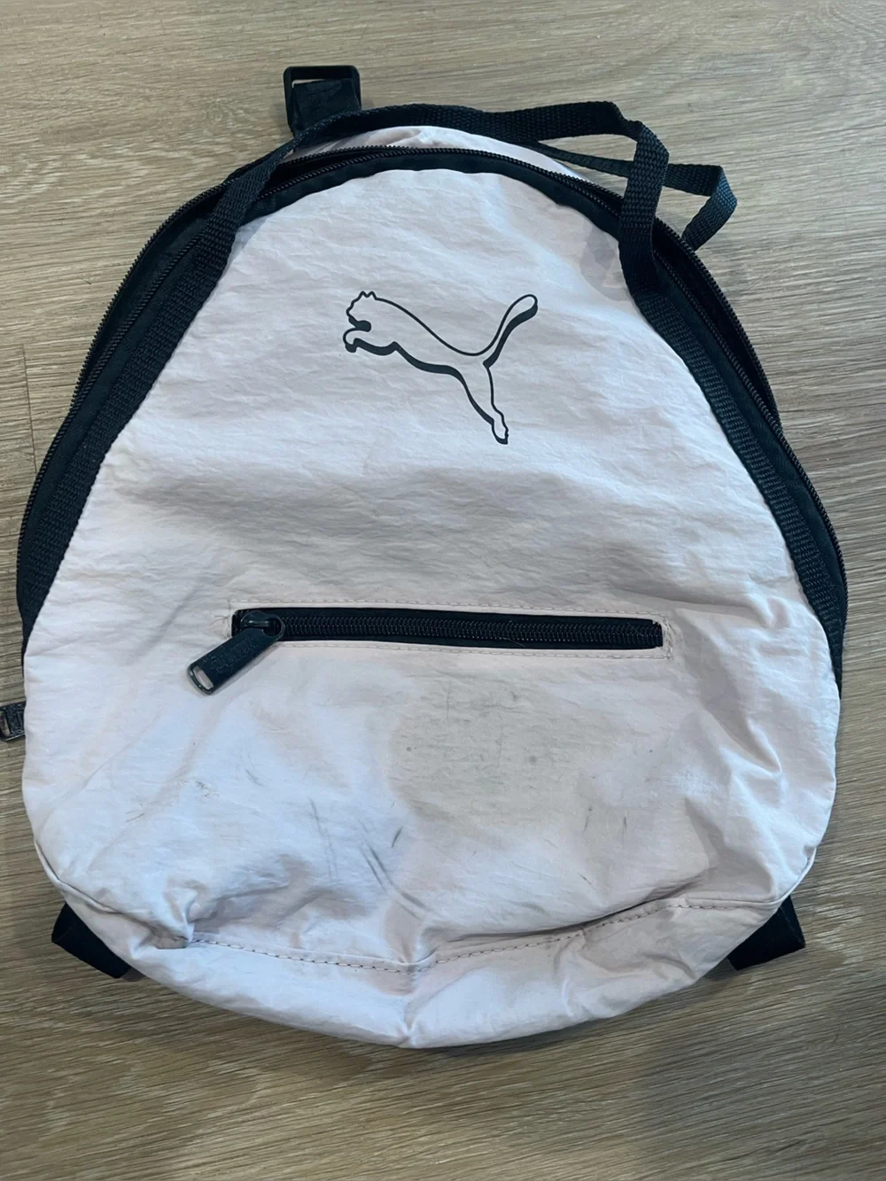 PUMA Mini Backpack Blush Pink Black Logo Small Lightweight Backpack